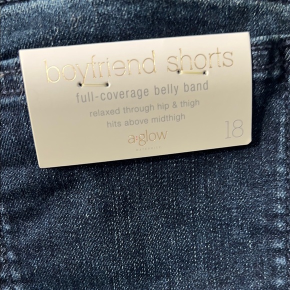 a:glow Maternity Denim Shorts - Picture 5 of 8